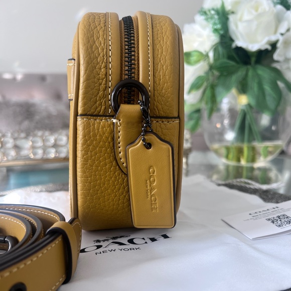 Coach Camera Crossbody Bag Pewter/Flax W Dust Bag - Picture 7 of 14